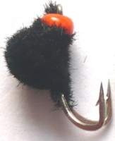 Мормышка коза флок черная 3мм МВ03 фотография